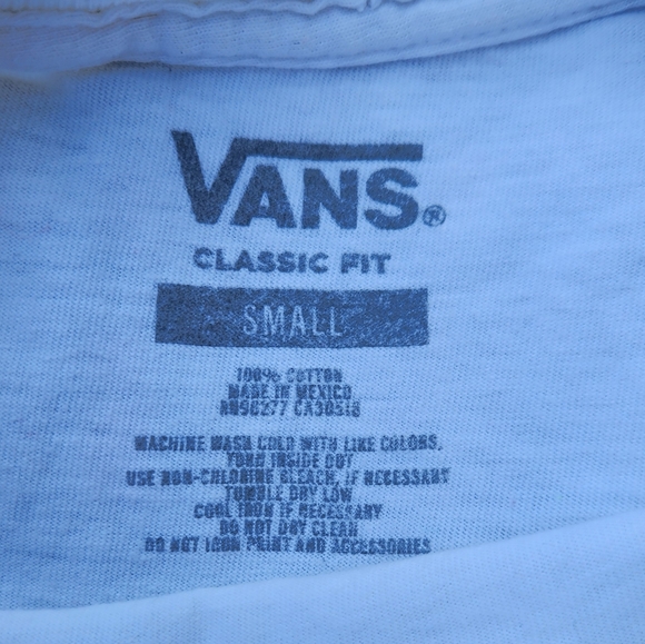 VANS adult size S white Tshirt short sleeve - Picture 3 of 3